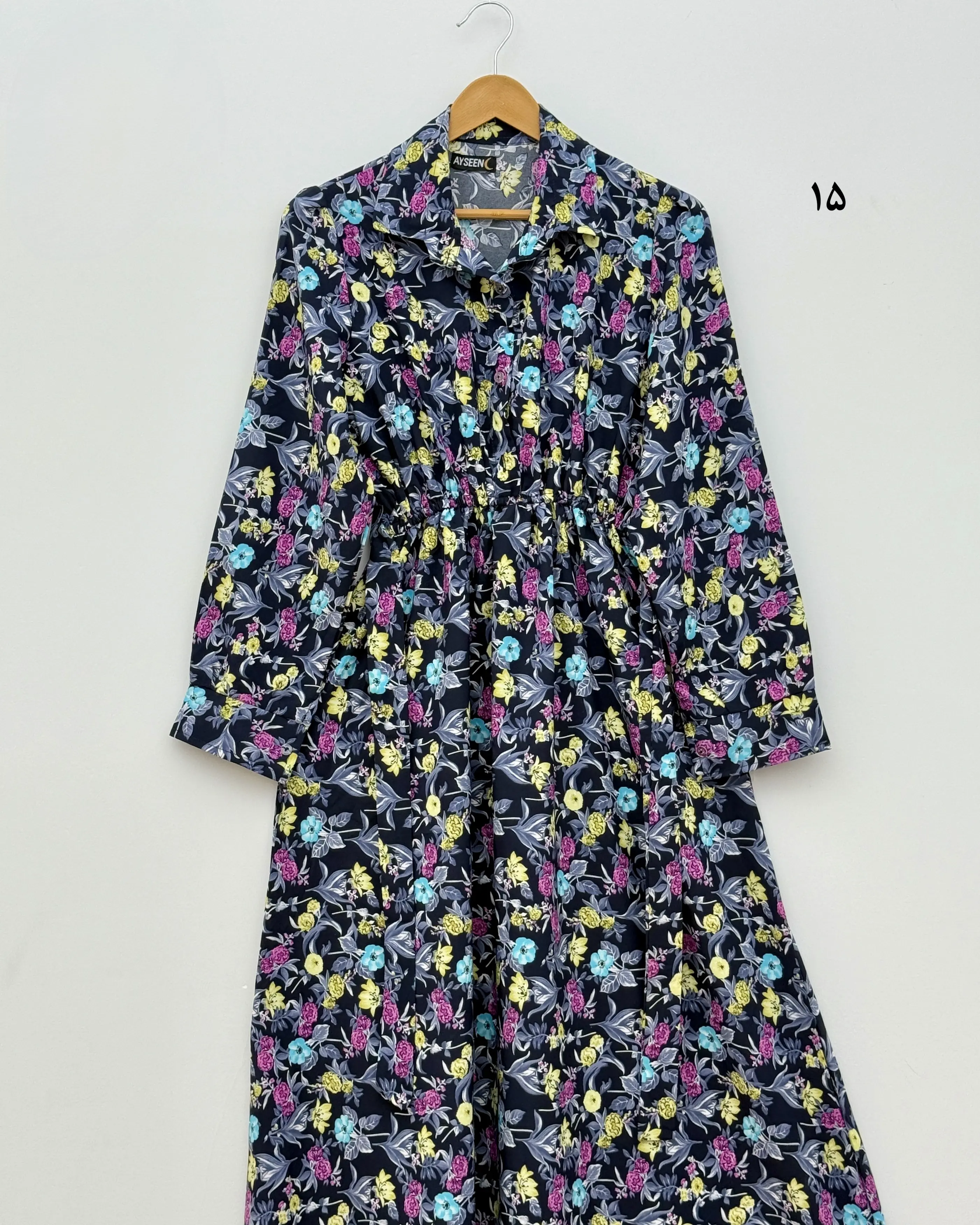 پیراهن ساحلی کرپ گلدار مدل بهار